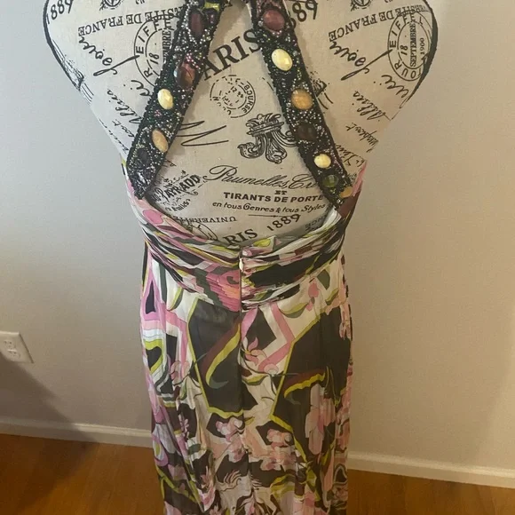 Dolce Jovani Silk dress size 12 Formal Elegant Gown - Picture 7 of 8